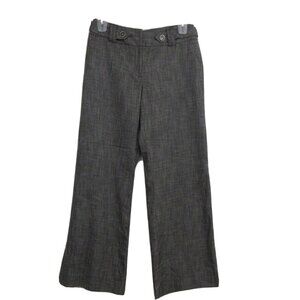 Apt 9 Maxwell Fit Dress Pants Size 10 Heather Black Tweed Slacks Wide Leg Career
